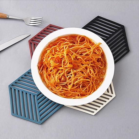1Pcs Multifunction Heat Resistant Silicone Mat Drink Cup Coasters Nonslip Pads Pot Holder Table Placemat Kitchen Accessories Random Color