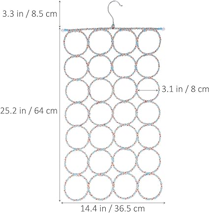 28 Holes Scarf Hanger Tie Hanger Belt Hanger Organizer
