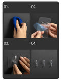 Pack Of 3 6 Row Transparent Wall Hooks Self Adhesive Clothes Coat Door Hanger Towel Key Holder Bathroom Kitchen Storage Sticker Hook