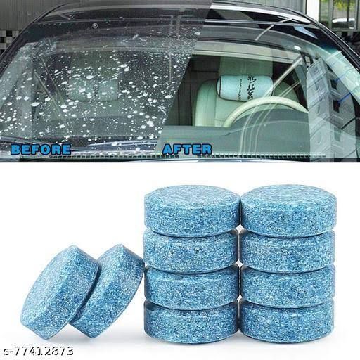 10Pcs Car Windshield Cleaner Solid Cleaner Effervescent Tablet Glass Water Universal Automobile Accessories Spray Cleaner