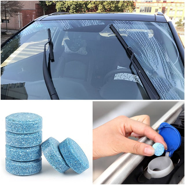 10Pcs Car Windshield Cleaner Solid Cleaner Effervescent Tablet Glass Water Universal Automobile Accessories Spray Cleaner