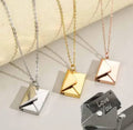 Love Letter Envelop Pendent For Girls Golden Color