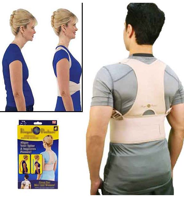 skin color Royal Posturm Spine Support Belt Adjustable Adult Corset Posture Correction Belt Body  Health Care  magnetic inside - m