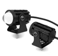 1Pc New Mini Driving Fog Light For All Motorcycle Cars Jeep Dual Function White Yellow Lens Projectors Auxiliary Light 20W Metal Body