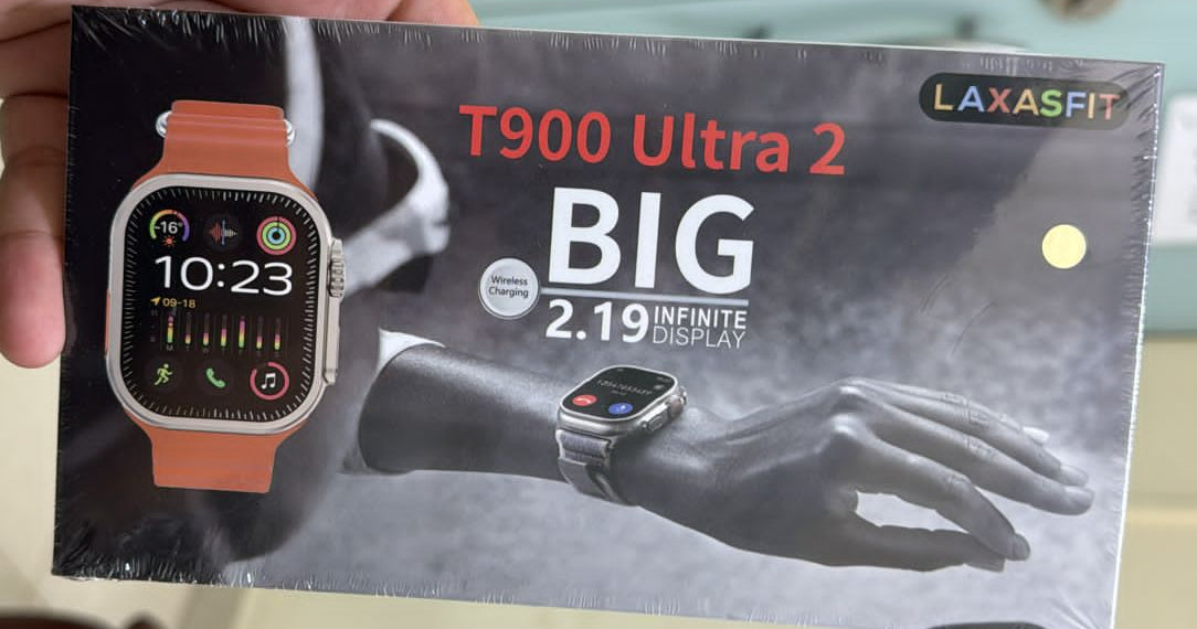 T900 Ultra 2 Series 9 2 19 Inch Screen Laxasfit Smart Watch Orange Color