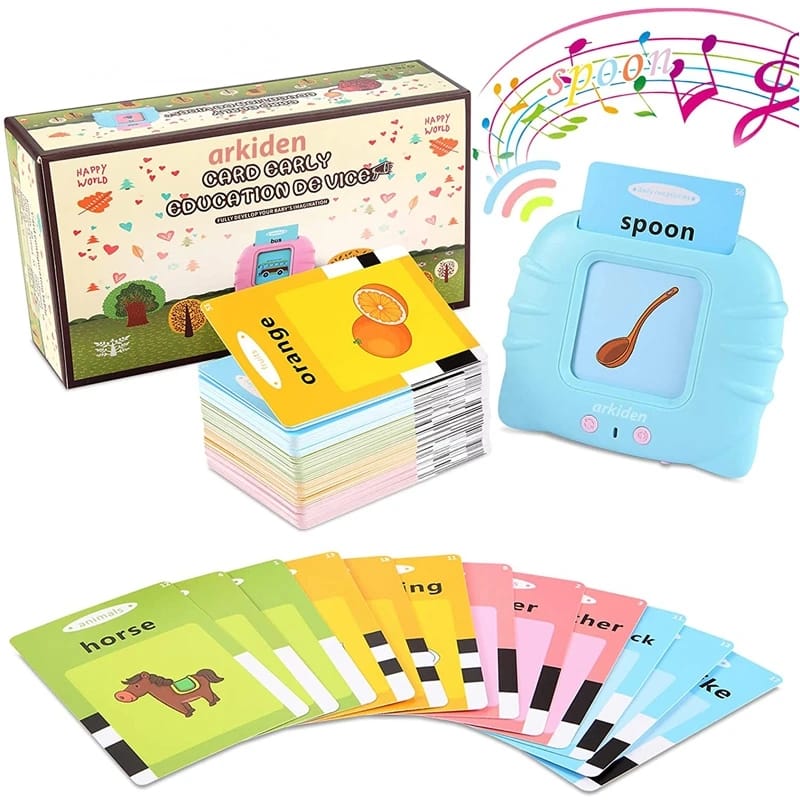Audible Flash Cards Baby Reading Machine For Kids Early Learning English Montessori Toddlers Giftsrandom Color