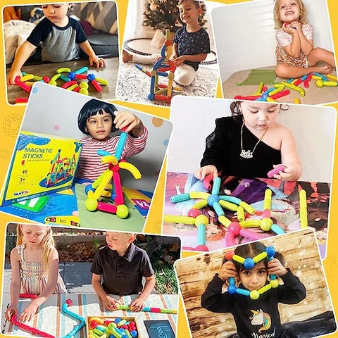 25 Pcs Magnetic Blocks Toy For Kids Magnetic Bar Blocks Educational And Stimulating Magnetic Toy For Kids 2204599