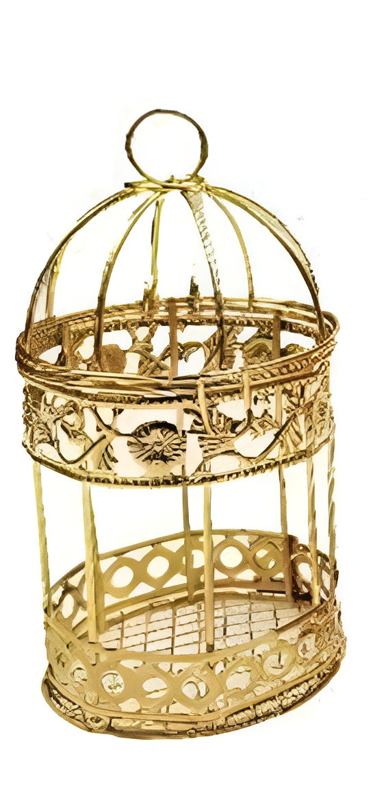 Metallic Bird Cages For Home Decor And Gift Pack Of 3