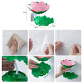 Double Wall Hanging Drain Soap Box Multifunctional Lotus Flower Shaped Soap Holder Bathroom Rack Household Non Slip Storage Hook Random Colors