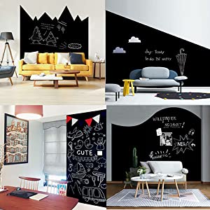 Large Black Chalkboard Sticker Paper Diy Black Board Wall Adhesive Black Board Size 3 X 1 3 Ft
