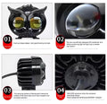 Owl Shape Fog Flash Light Low High Beam Owl Metal Body Spot Light For All Cars And Bikes 1Pc