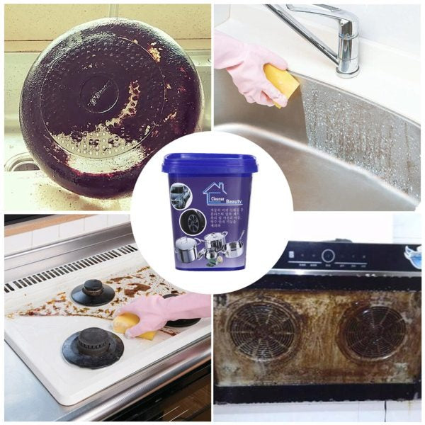 Powerful Stainless Steel Cookware Cleaning Paste Household Car Body Cleaner Washing Pot Bottom Scale Strong Cream Detergent 500G