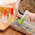 Portable Silicone Oil Bottle With Brush Grill Oil Brushes For Kitchen Baking Bbq Tool Kitchen Tools For Bbq Random Color