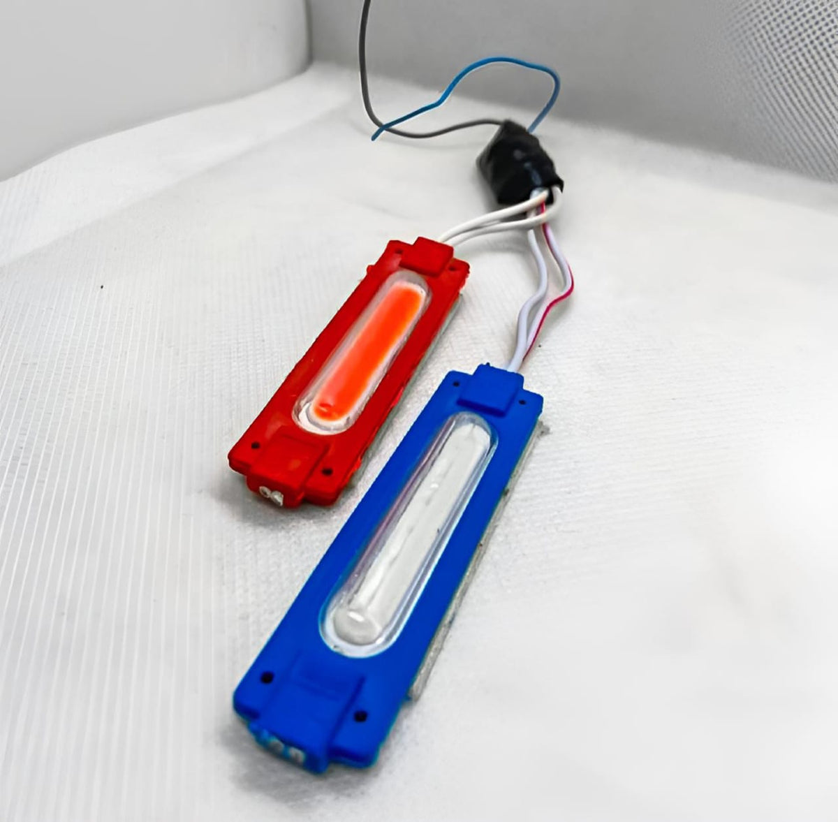 Pack Of 2 Pair 4Pcs High Quality Red And Blue Flasher Light Waterproof 12V Led Light For Bike And Cars