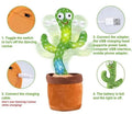 Interactive Dancing Cactus Toy Singing Talking Voice Recording Plush With Usb Rechargeable Function Fun Educational Gift For Babies And Kids Ages 6 Months Amp Up Rechargeable Amp With Box