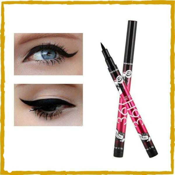 36H Waterproof Black Liquid Eyeliner Marker Pen Long Lasting Smudge Proof Quick Dry Eye Liner Pack Of 2