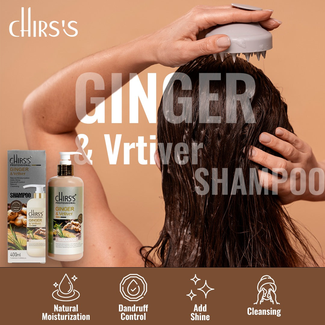 Chirss Uk Ginger And Vetiver Shampoo 2In1 Turkish Formula 400Ml