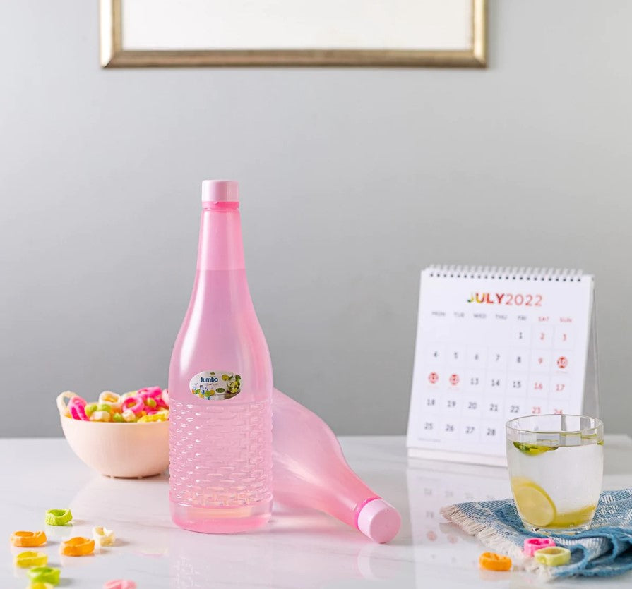Pack Of 4 Plastic Jumbo Water Bottles Random Color 1 2 Ltr Each