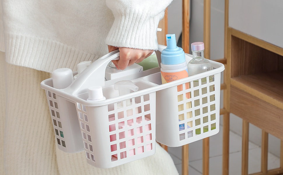 Plastic Bathroom Basket Kitchen Sink Basket Shower Caddy Basket With Compartmentsrandom Color