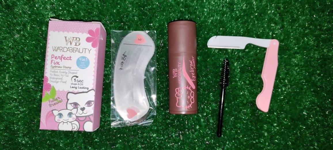 3 In 1 Eye Brow Deal Eyebrow Stamp Eye Brow Pencil Eyebrow Razor Tinkle