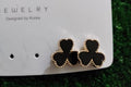 1 Pair Black Mini Hearts Trending Earrings