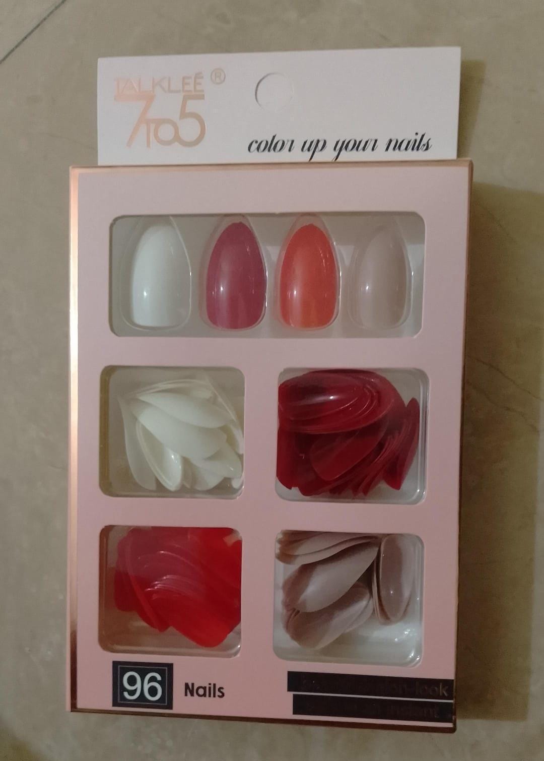 96 Pcs Nails Set Without Glue Or Sticker