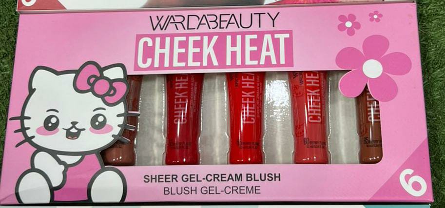 Pack Of 6 Cheek Heat Shimmer Gel Cream Blush