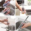 1 Pcs Silicone Feeder Bottle Brush Glass Brush Cup Brushes Long Handle Silicone Bottle Cleaning Brush With Long Handler Random Color