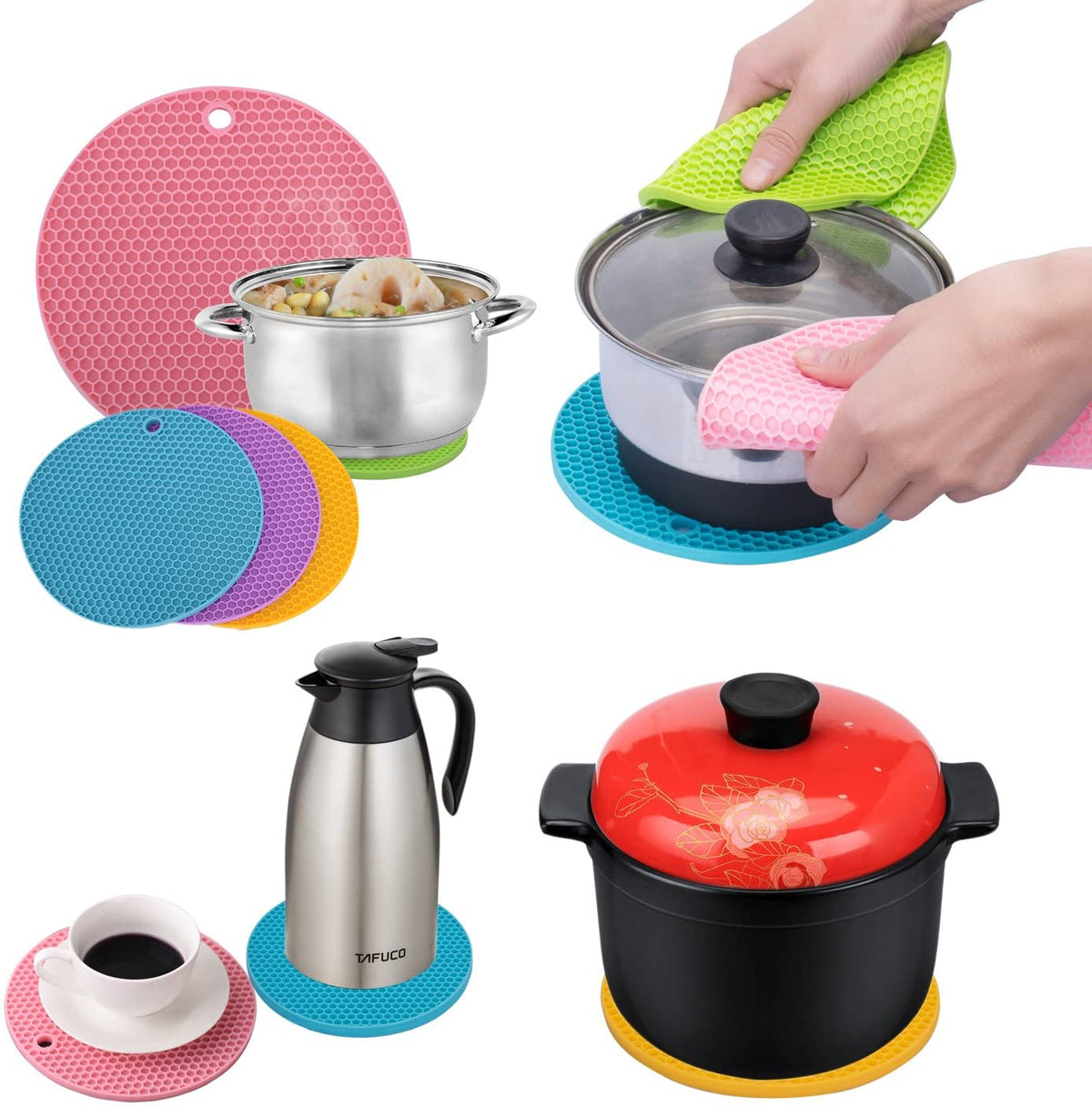 Multifunction Original Heat Resistant Silicone Mat Nonslip Pads Pot Holder Table Place Mat Random Color