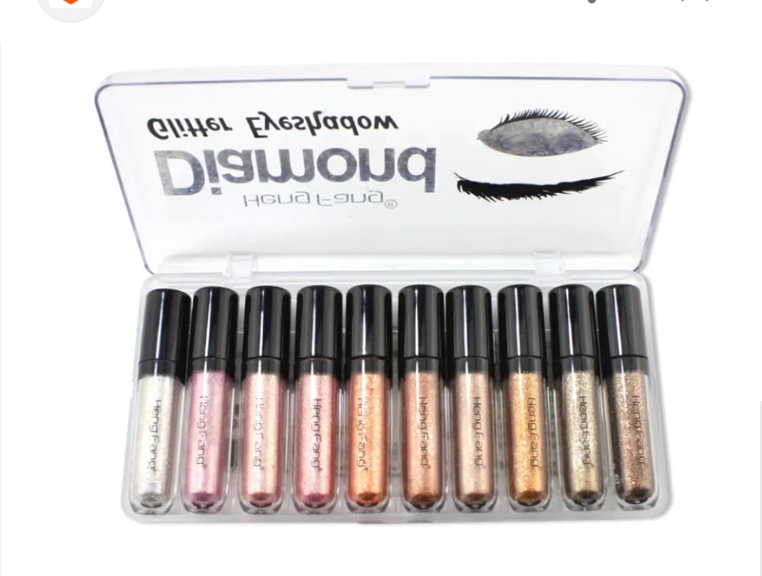 Pack Of 10 Heng Fang Shine Diamond Glitter Eyeshadow
