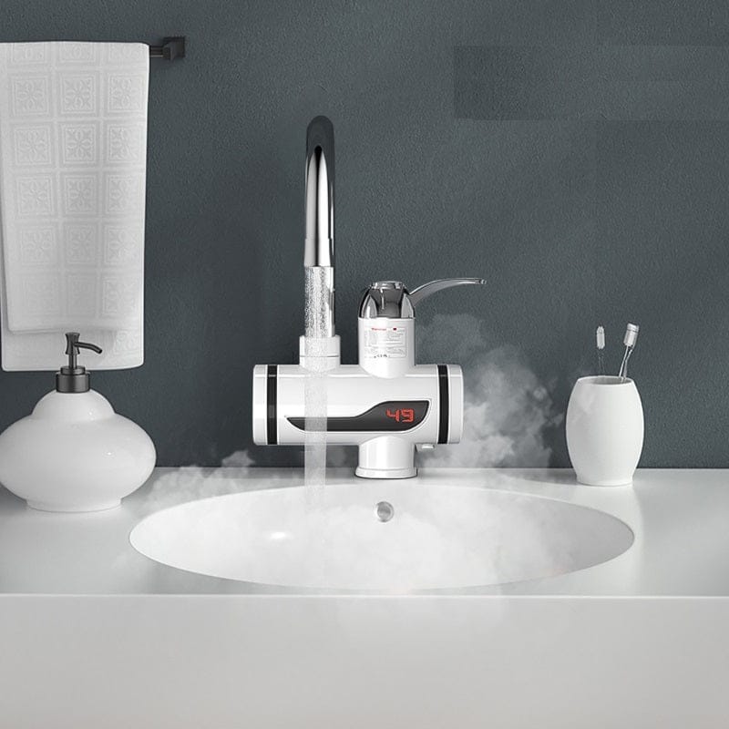 Electric Water Heating Faucet Tap For Kitchens And Bathrooms Digital Temp Display Hot Waterwithout Shower