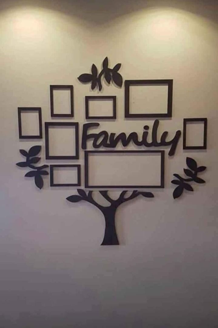 3D Wall Art Family Tree Wooden Family Tree Photo Wall Decoration
