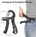 Hand Grip Strengthener Adjustable Resistance Wrist Strengthener Forearm Gripper Hand Workout Strength Trainer With Counter Random Colour