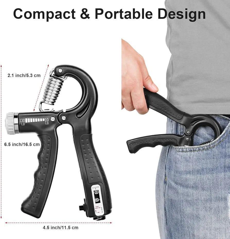 Hand Grip Strengthener Adjustable Resistance Wrist Strengthener Forearm Gripper Hand Workout Strength Trainer With Counter Random Colour