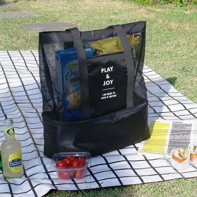 Hanging Travel Outdoor Picnic Cool Bag Organizer Random Color