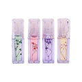 Pack Of 4 Flower Transparent Liquid Lip Oil 5Ml 2