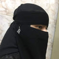 Chiffon Saudi Locket Niqab Premium A1 Quality Black Face Veil Black Random Locket
