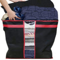 Black Storage Blanket Bag Organizer Folding Bag Organizer, Cloth Storage Boxes For Wardrobe ) - pack of 1