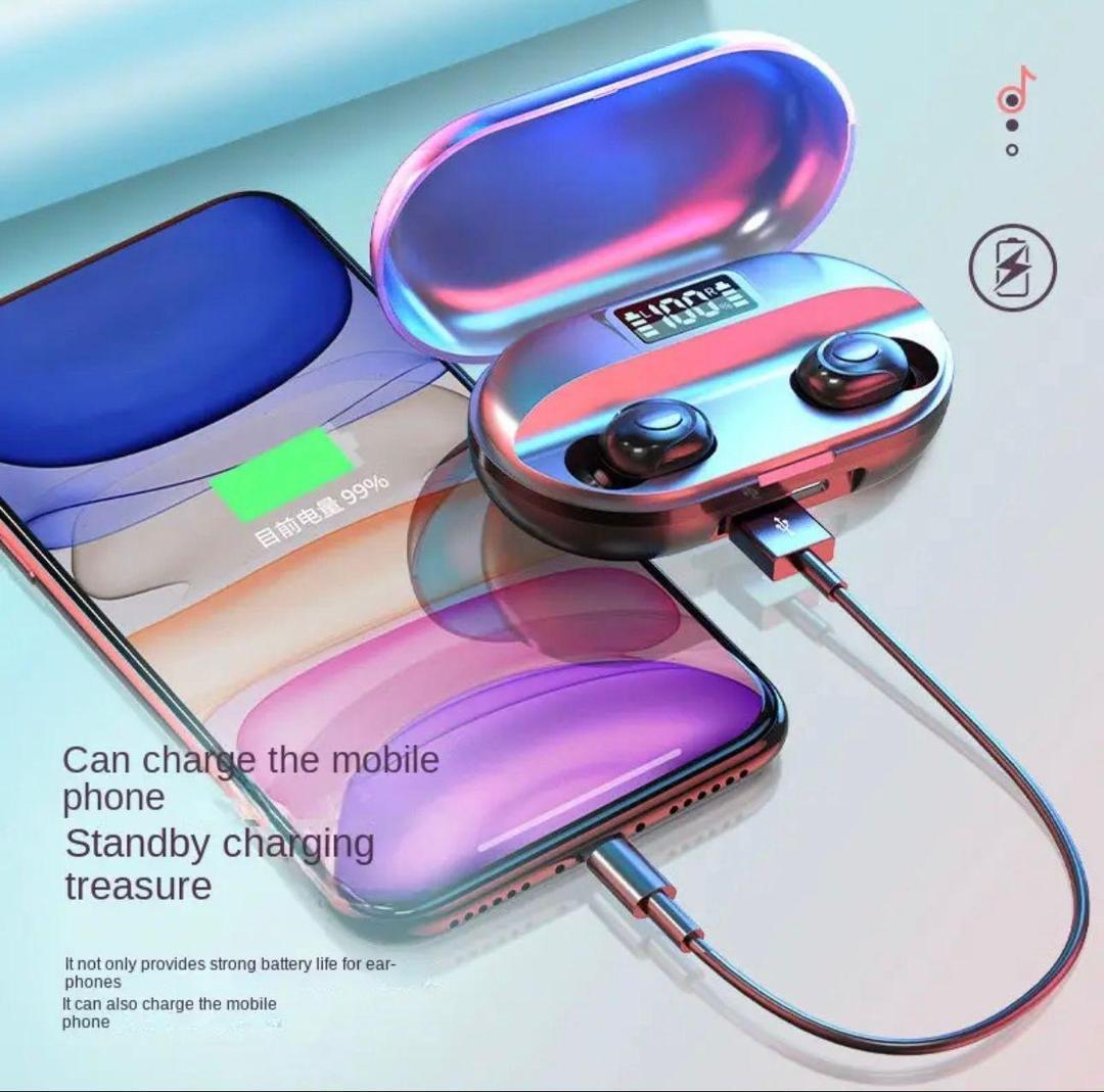 T2 Tws Wireless Earbuds Bluetooth 51 With Led Indicator Type C Charging Case Noise Reduction Long Battery Backup