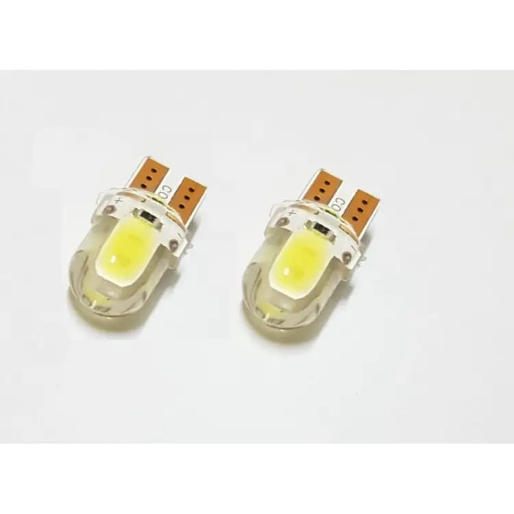 Pack Of 2 T10 Cob Led Bulbs Silicone Parking Led 12V Dc Color White