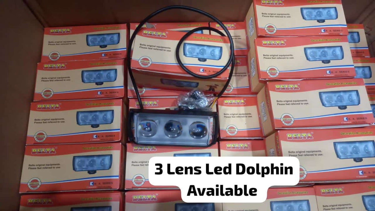 3 Lens Dolphin Projector Led Light For Bikers And Cars 1 Pc