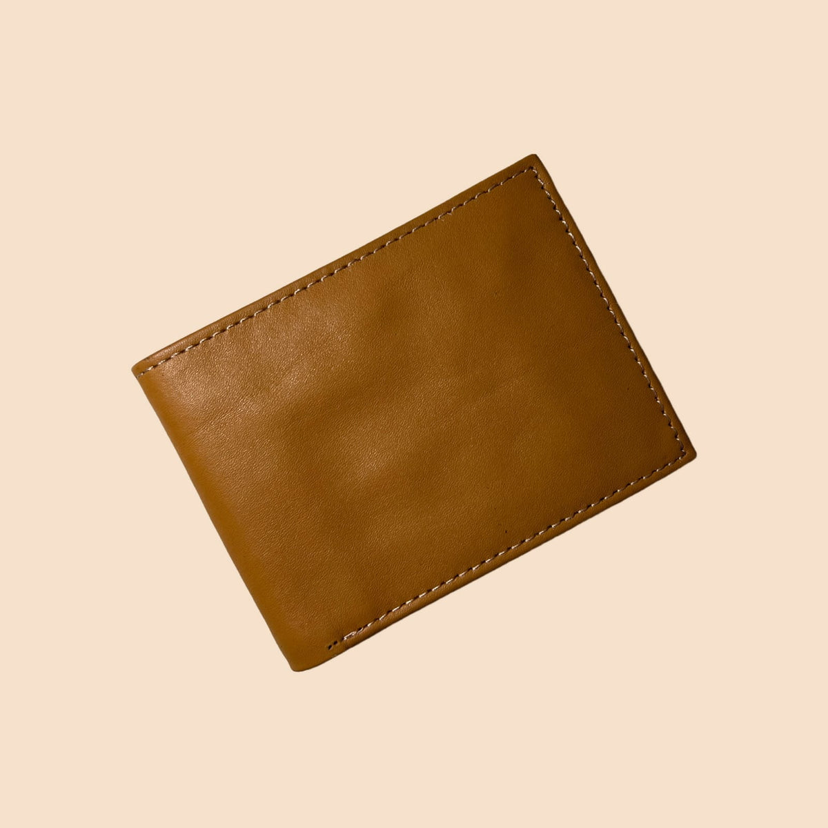 Buffalo Leather Plain Wallet Men Short Wallet Purse Small Vintage Wallets Card Holder Camel Color