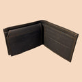 Cow Leather Plain Men Short Wallet Purse Small Vintage Wallets Card Holder Brown