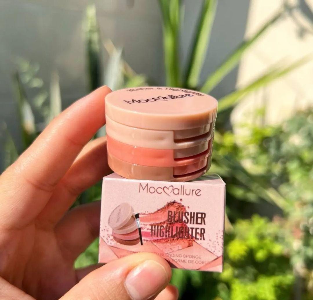 Mocallure 3 In 1 Blusher Highlighter Kit Package Includes 1 X Blusher Highlighter Kit Product Feature Glowy 2 In 1 Random Color