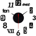 Diy Wall Clock 3D Wooden Wall Clock Decorwall Sticker Clock Home Decor