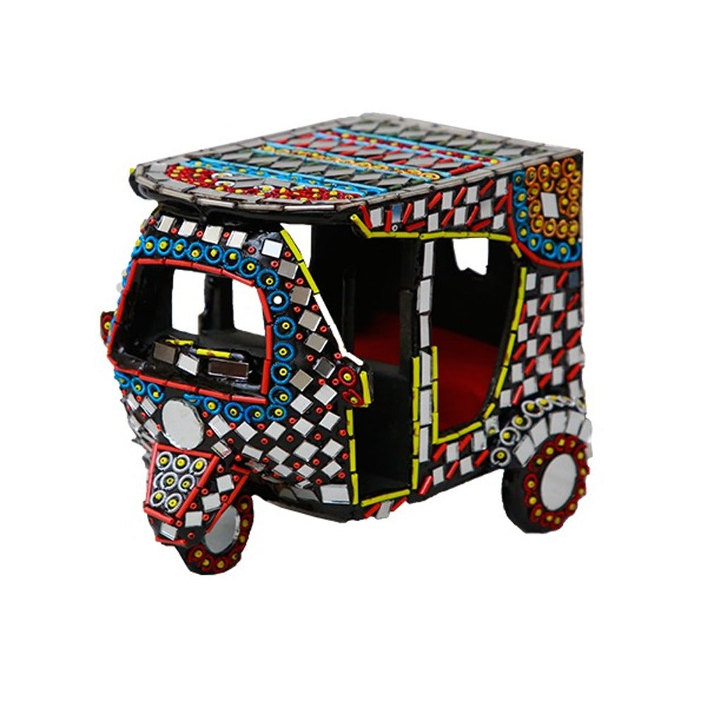 Rikshaw Art Glass Work Rikshaw Colorful Art Antique Decoration Items For Home Office