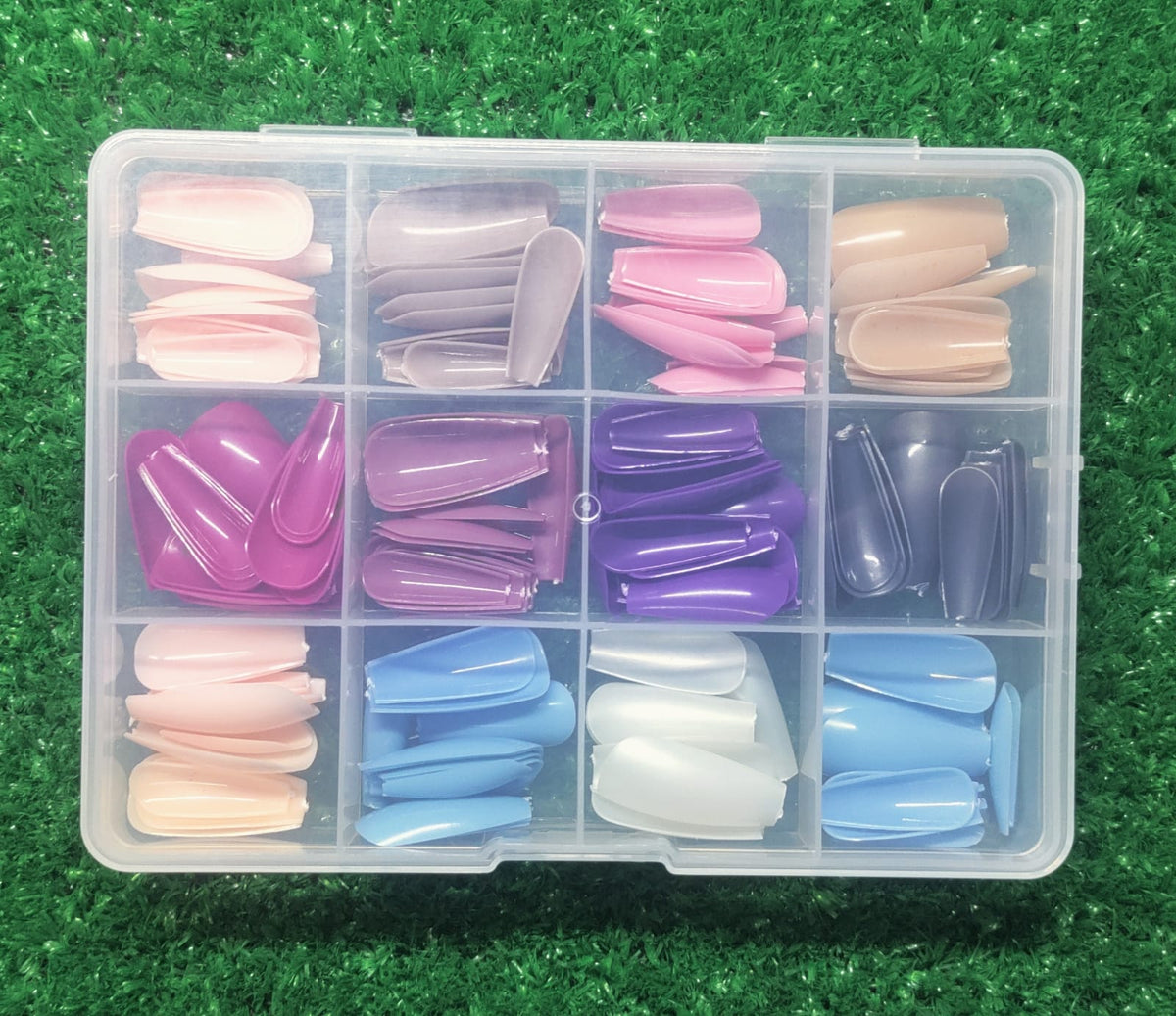 Reusable Fake Nails with Box – Beautiful Variety of Colors | Best Fake Nails For Girls ( Random Color Nails) - Pack Of 144
