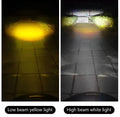 Bike Led Headlight Bulb Motorcycle Fog Light Super Bright With 2 Functions White Yellow