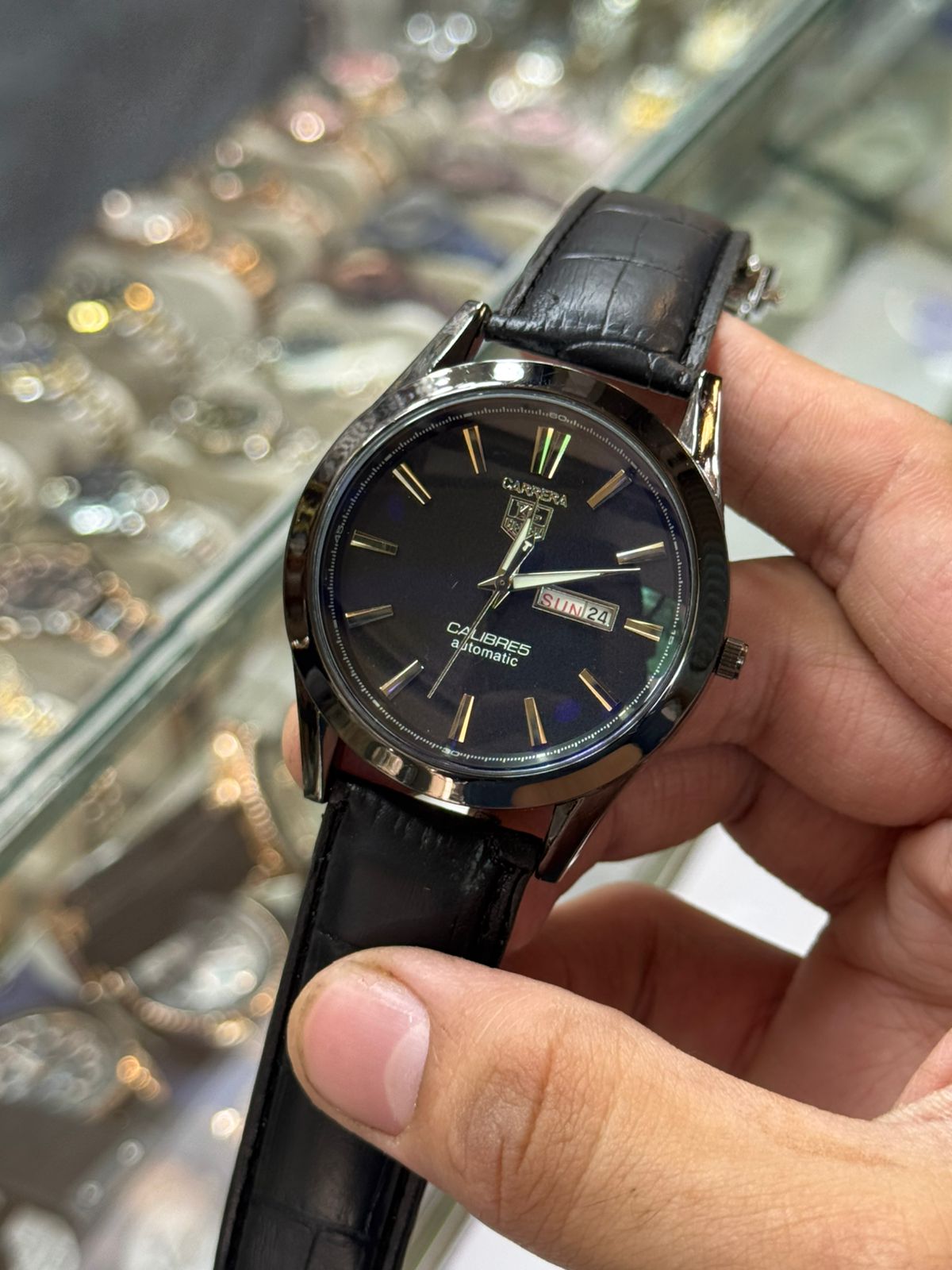 Carrera Calibre 5 - Luxury Swiss Watch With Leather Strap Mens Watch Wrist Watch | Best Quality Men Watch | Best Quality Analog Watch For Men - Without Box
