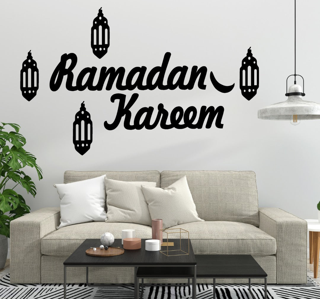 Ramzan kareem Islamic calligraphy 3D Wooden wall Decorative Gift Stylish Design Office Living Room I Decorating Items - Small